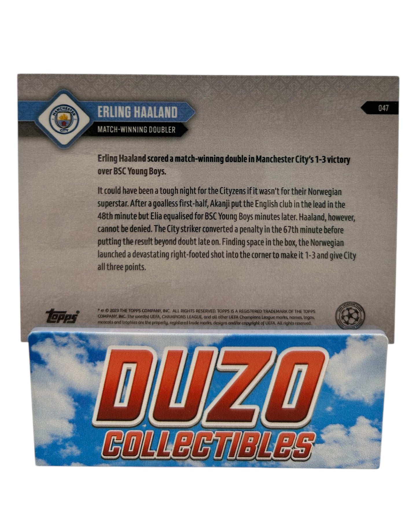 Erling Haaland Match-Winning Double 2023 Topps Now No.047