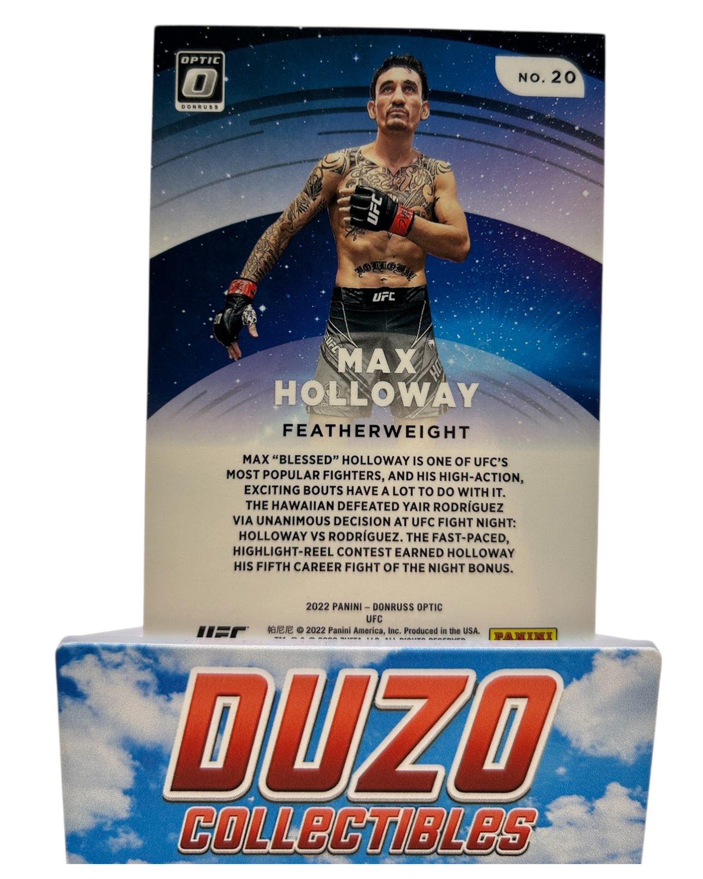 Max Holloway Star Gazing 2022 Panini Donruss Optic UFC No.20