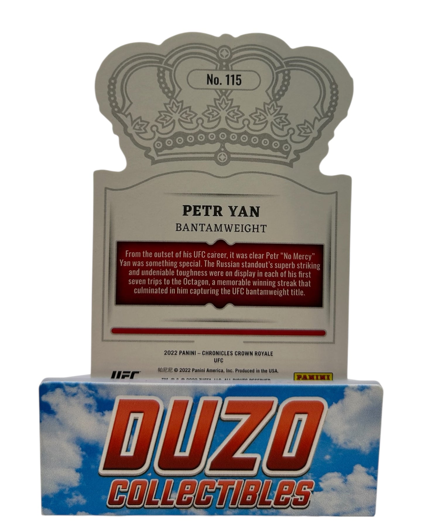 Petr Yan Crown Die-Cut 2022 Panini Chronicles Crown Royale UFC No.115