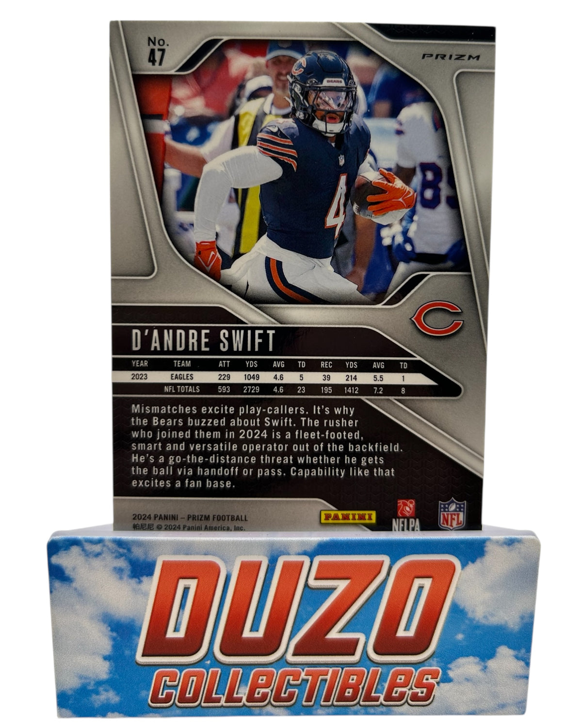 D'Andre Swift Silver 2024 Panini Prizm No.47