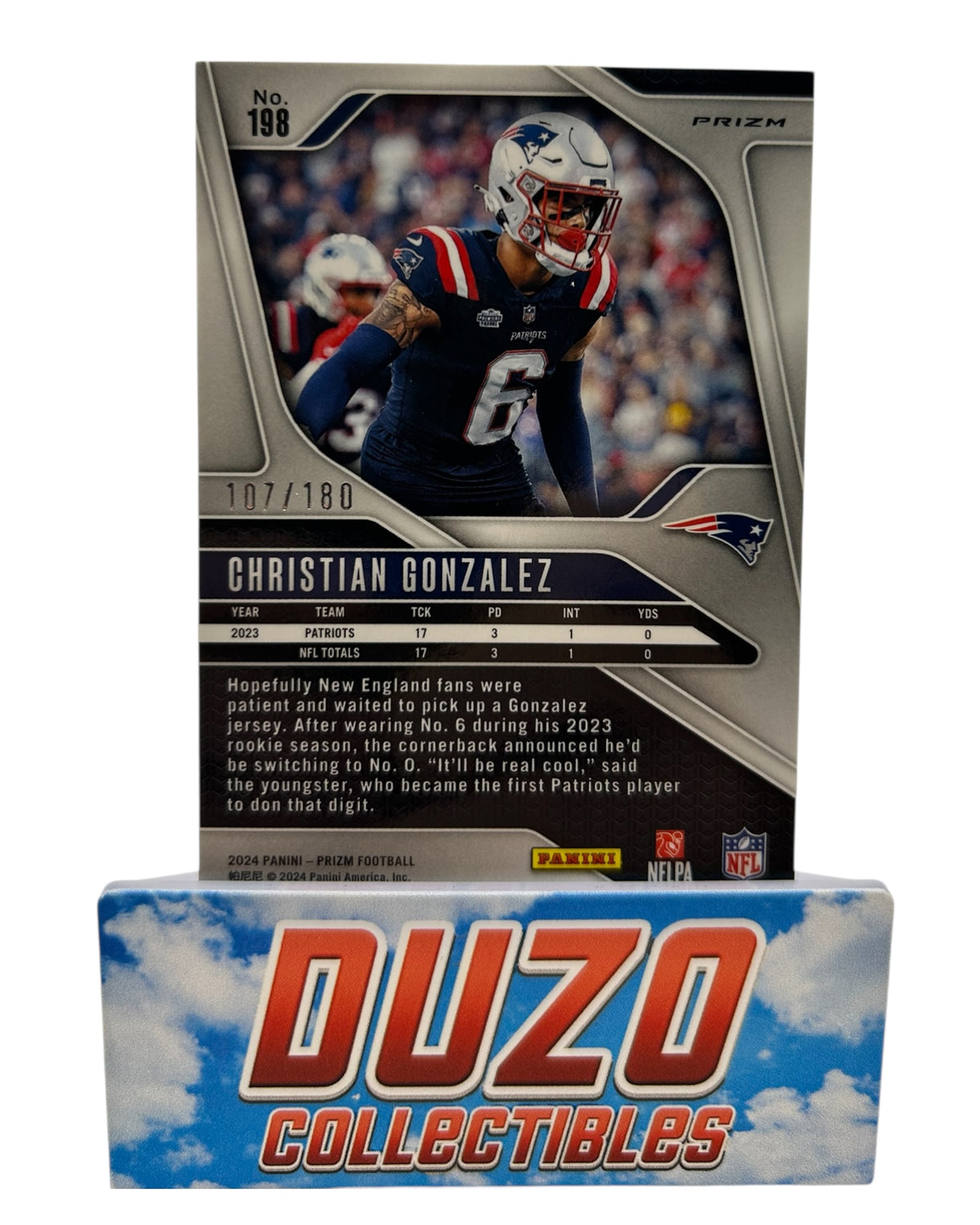 Christian Gonzalez Hyper Prizm /180 2024 Panini Prizm No.198