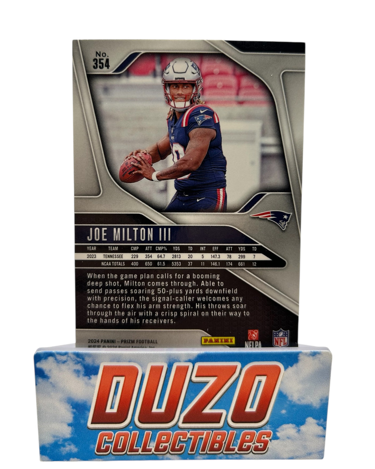 Joe Milton III Rookie 2024 Panini Prizm No.354