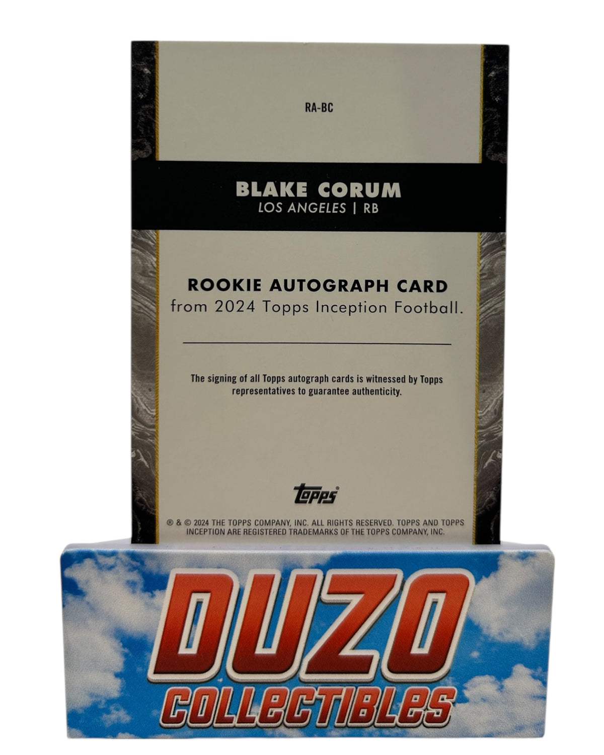 Blake Corum OnCard Rookie Auto 2024 Topps Inception No.RA-BC