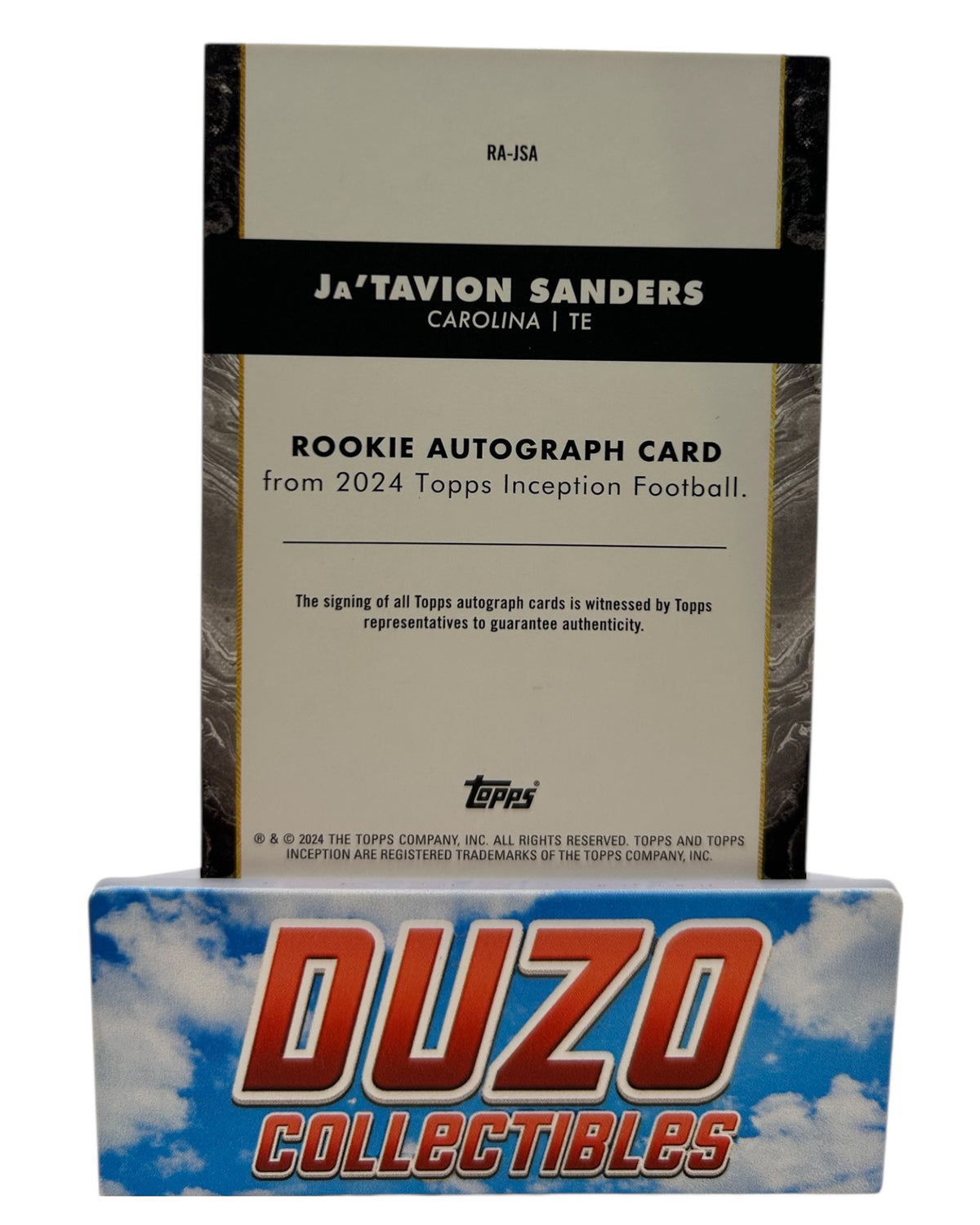 Ja'Tavion Sanders OnCard Rookie Auto /150 2024 Topps Inception No.RA-JSA