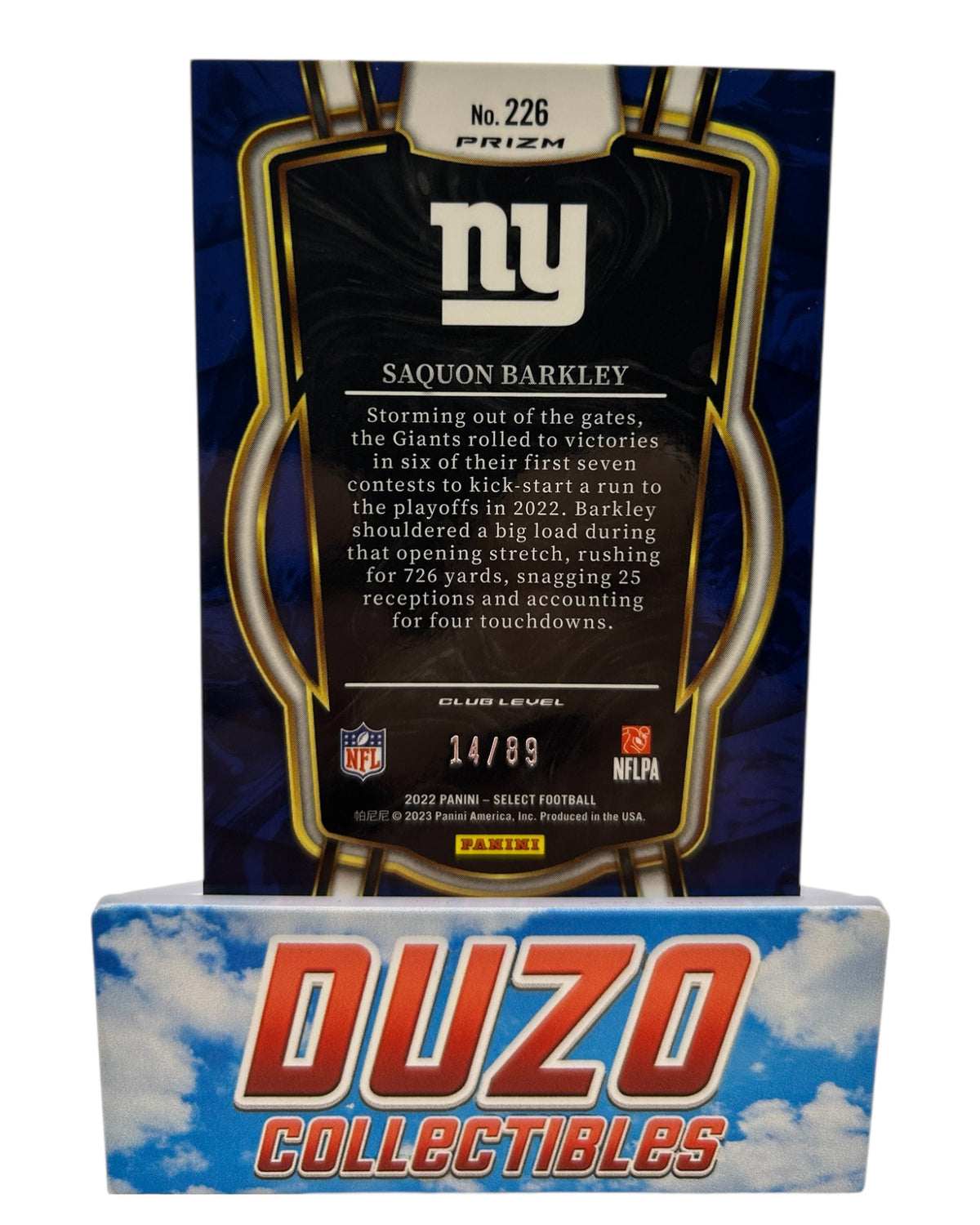 Saquon Barkley Dragon Scale /89 2022 Panini Select No.226