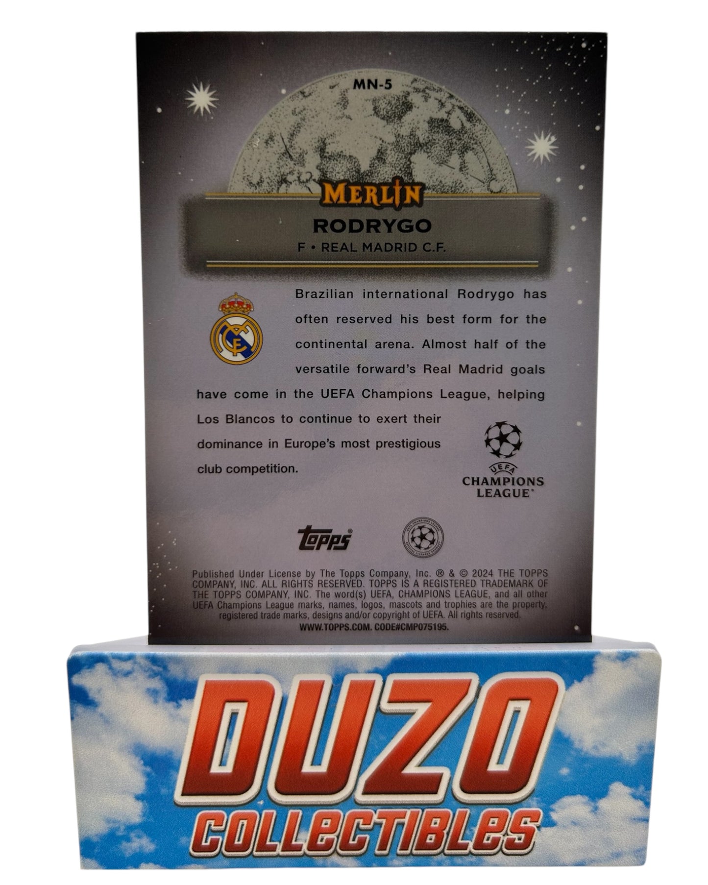 Rodrygo Mystic Nights 2024 Topps Merlin Collections No.MN-5