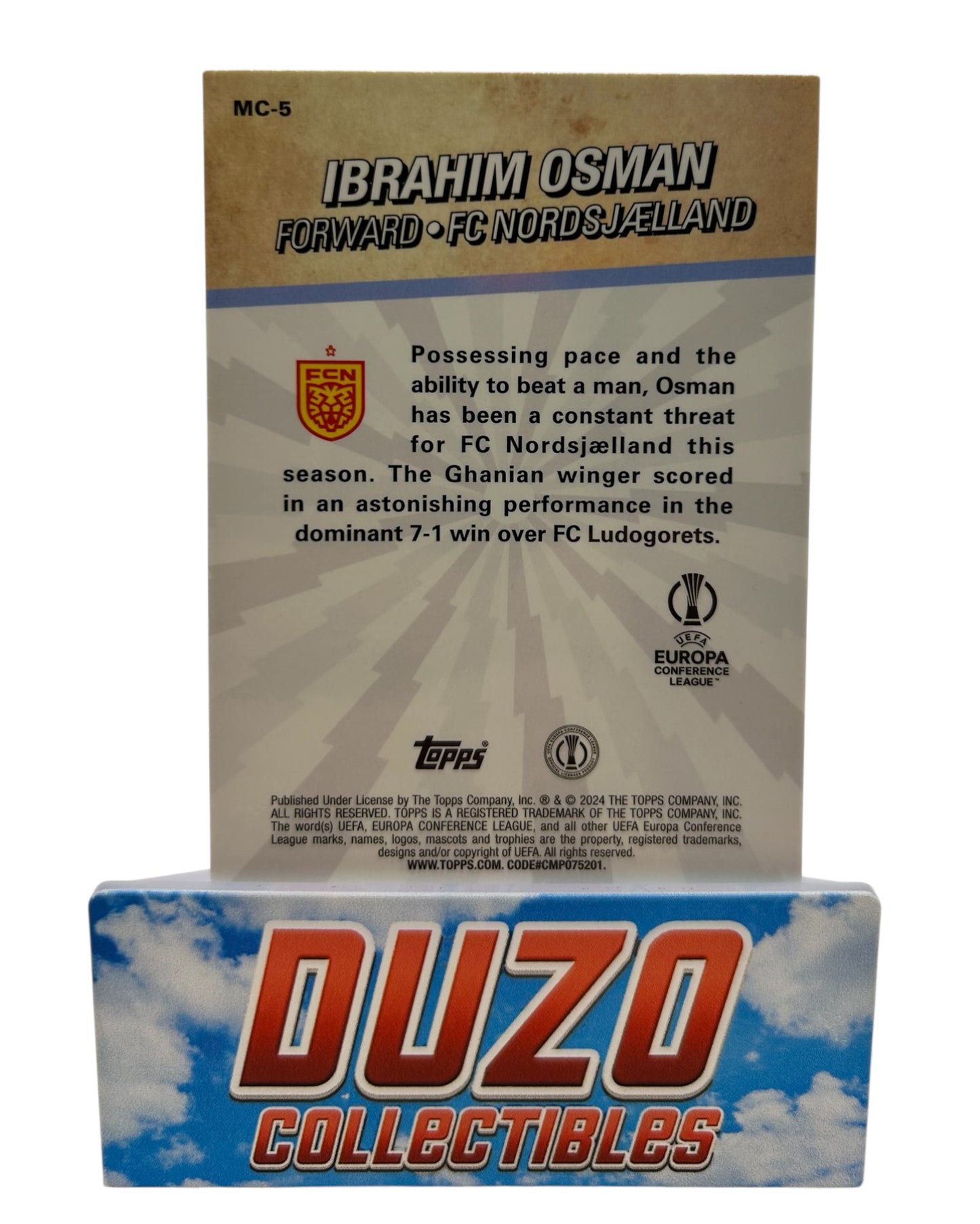 Ibrahim Osman Rookie Merlin's Chosen Ones 2024 Topps Merlin Collections No.MC-5