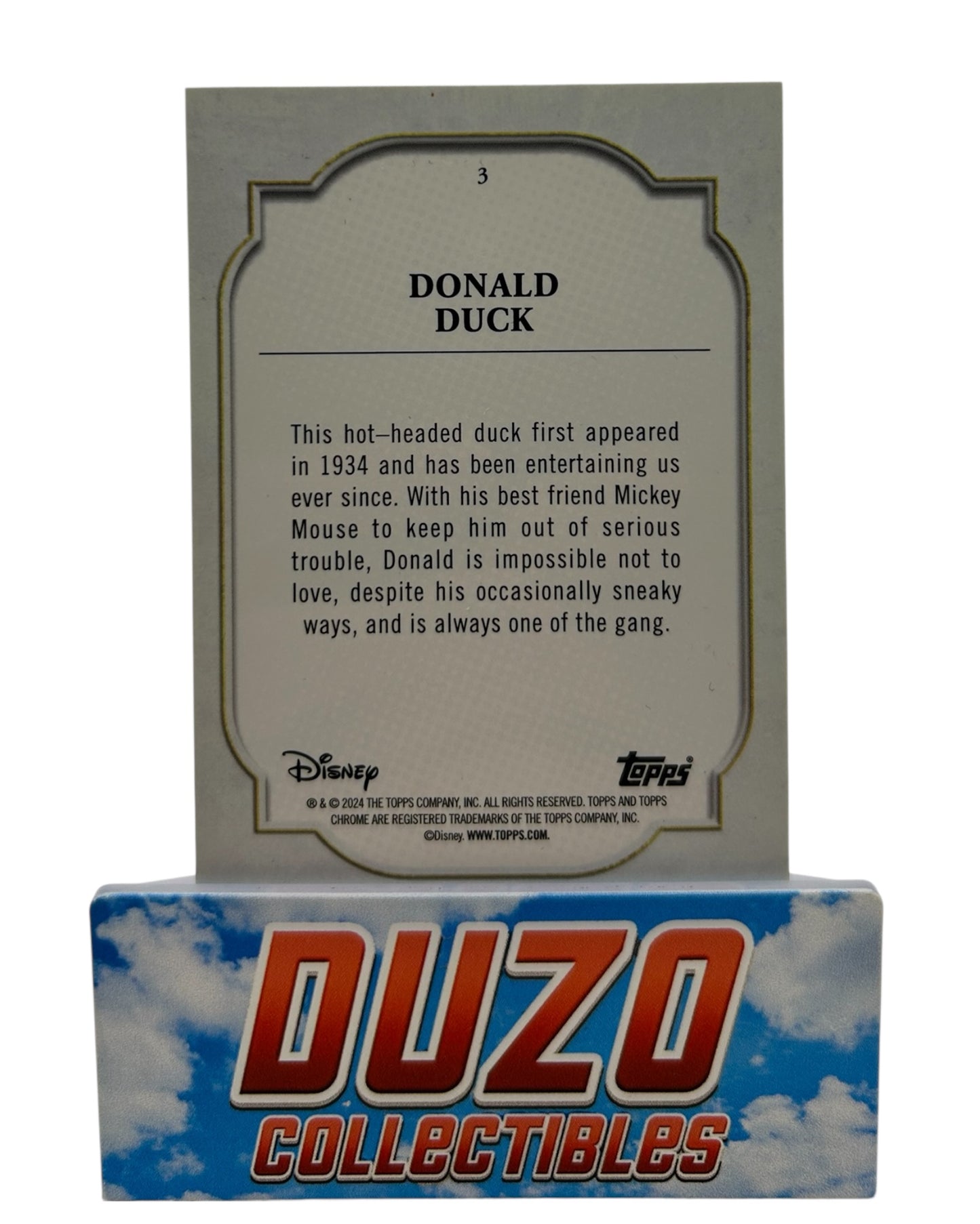 Donald Duck Base Card 2024 Topps Chrome Disney No.3
