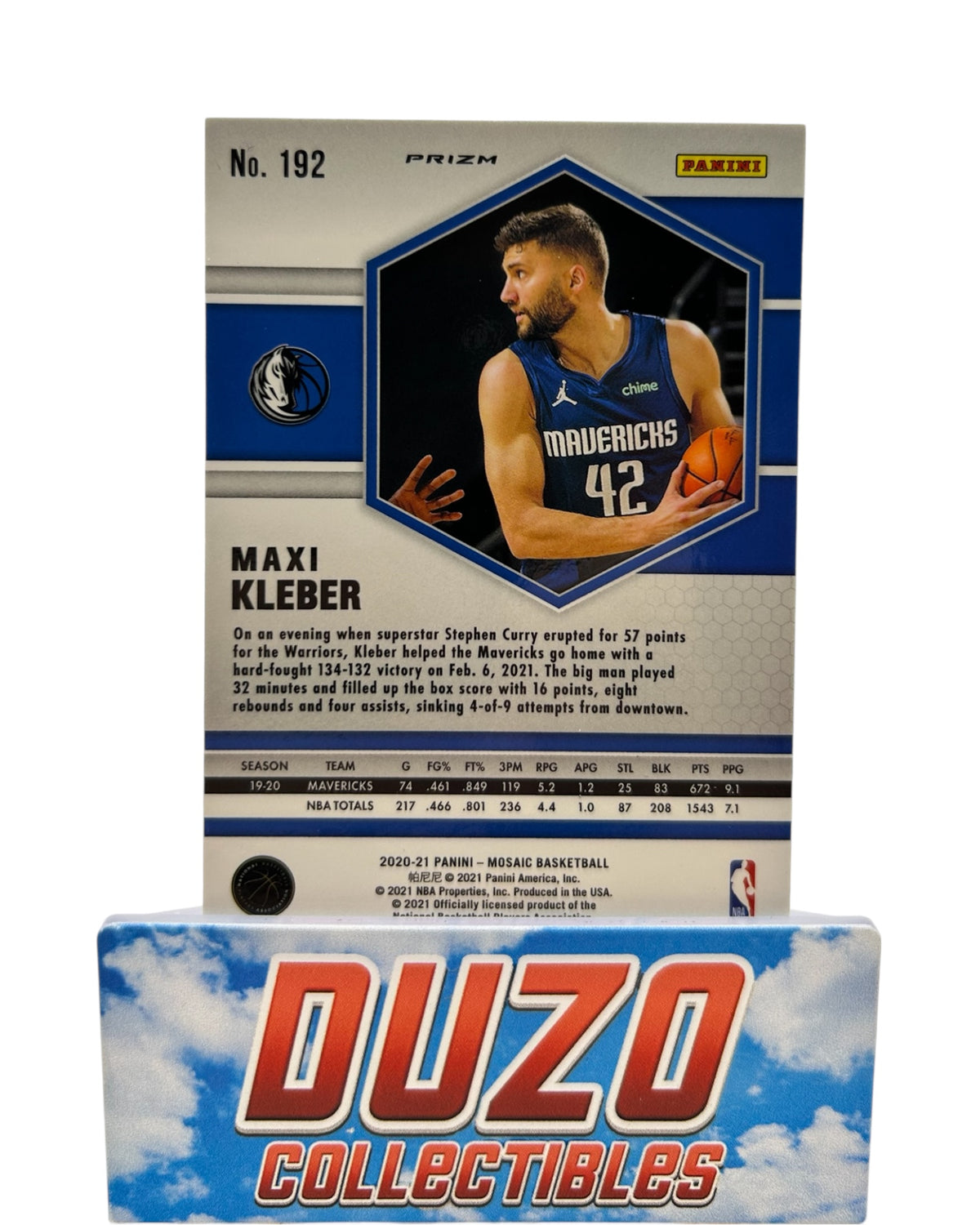 Maxi Kleber Gold Wave 2020-21 Panini Mosaic No.192