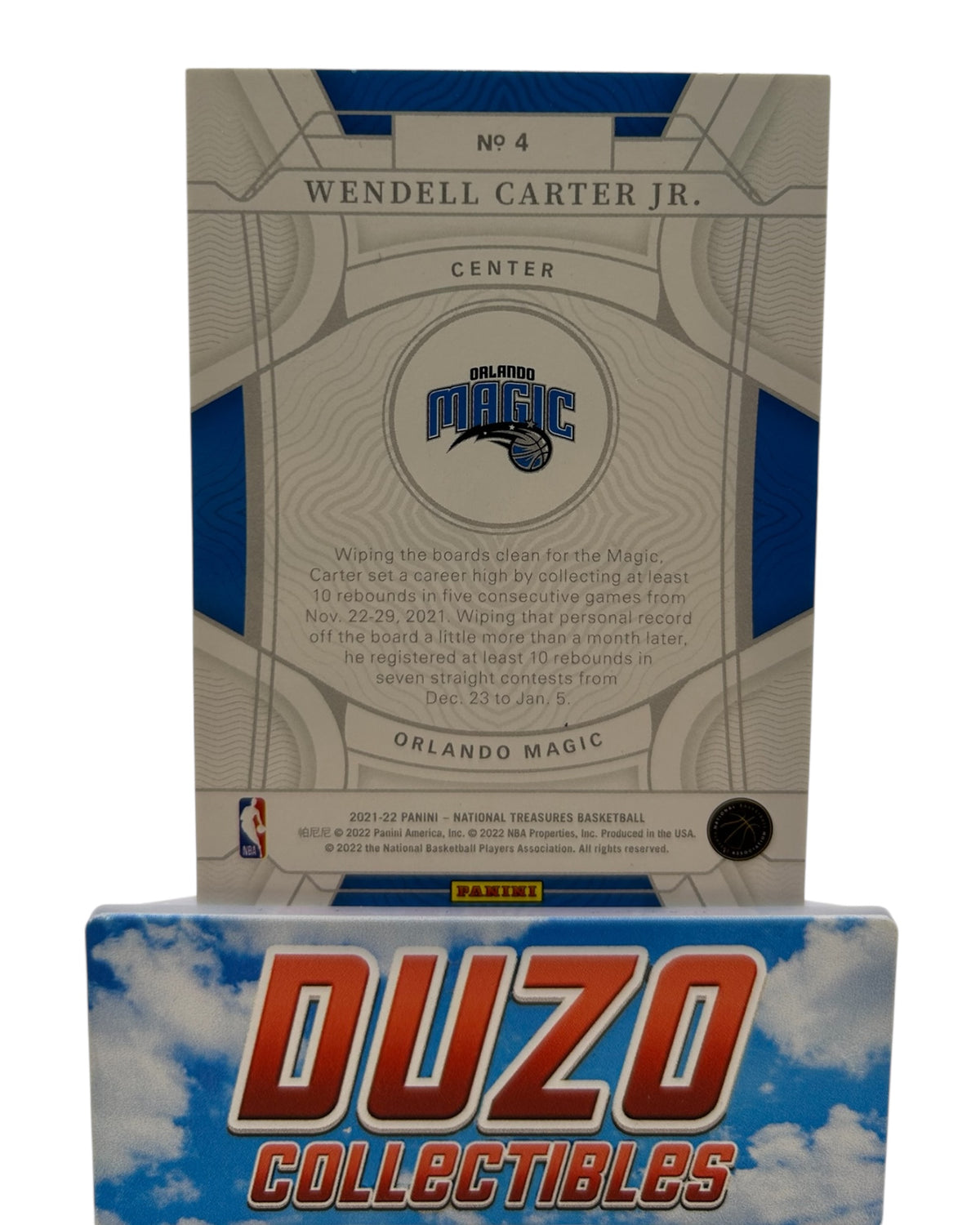 Wendell Carter Jr. Blue /75 2021-22 National Treasures No.4