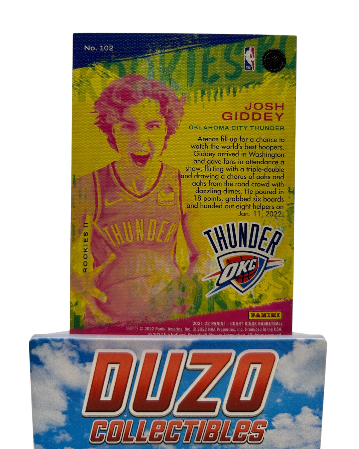 Josh Giddey Rookies II 2021-22 Panini Court Kings No.102
