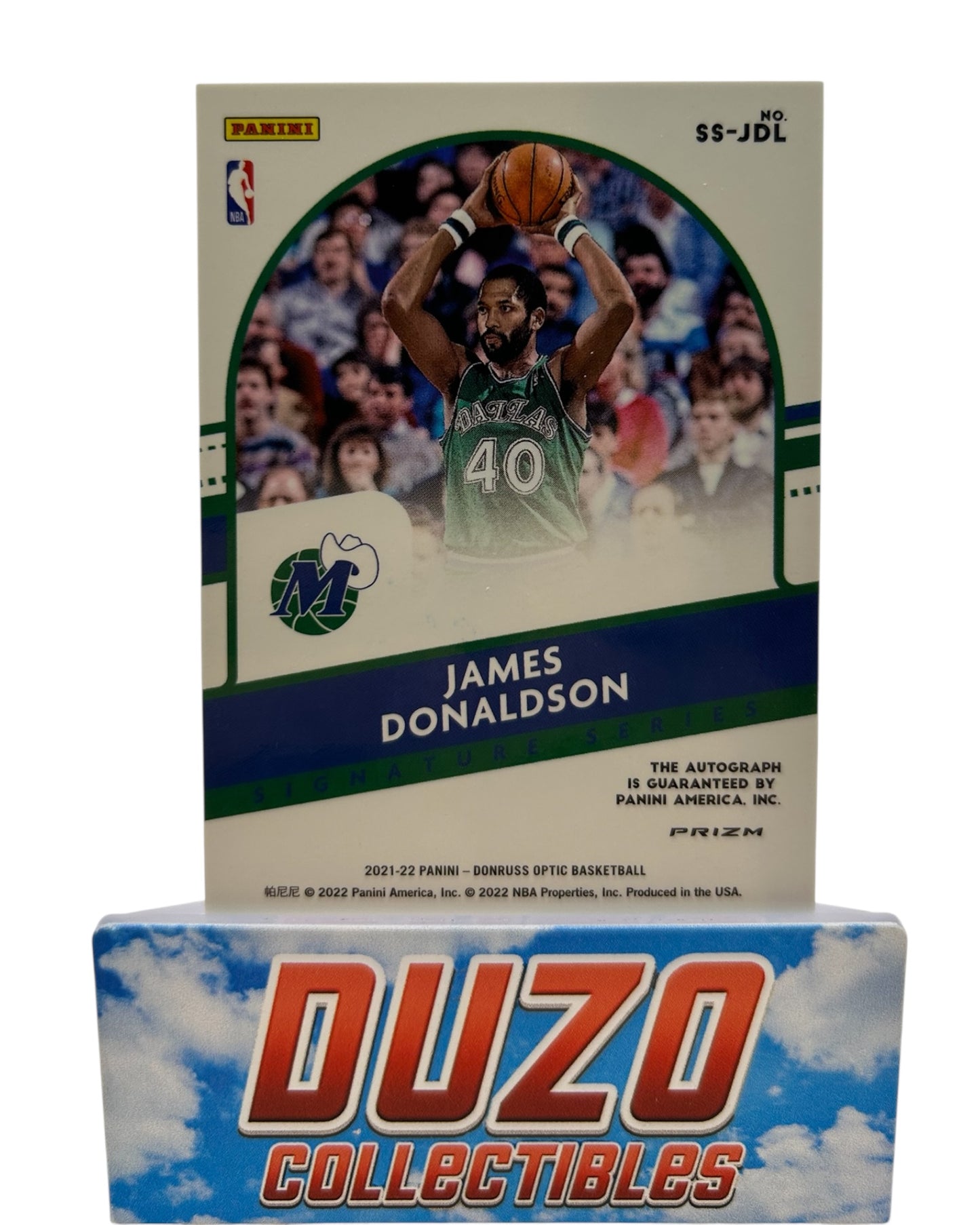 James Donaldson Silver Auto 2021-22 Panini Donruss Optic No.SS-JDL