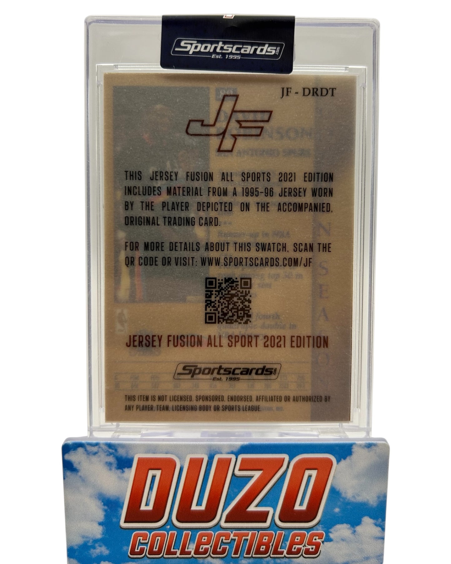 David Robinson Game Used Patch 2021 Jersey Fusion No.JF-DRDT