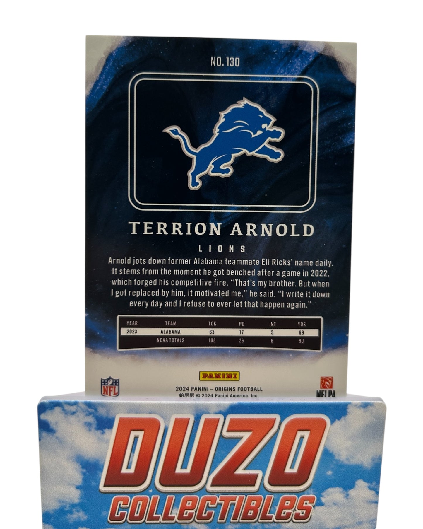 Terrion Arnold Rookie Orange /149 2024 Panini Origins No.130