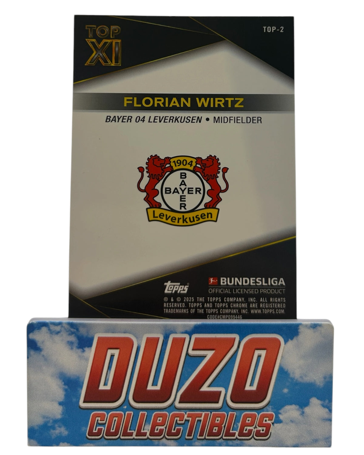 Florian Wirtz Top XI Gold /50 2025 Topps Chrome Bundesliga No.TOP-2