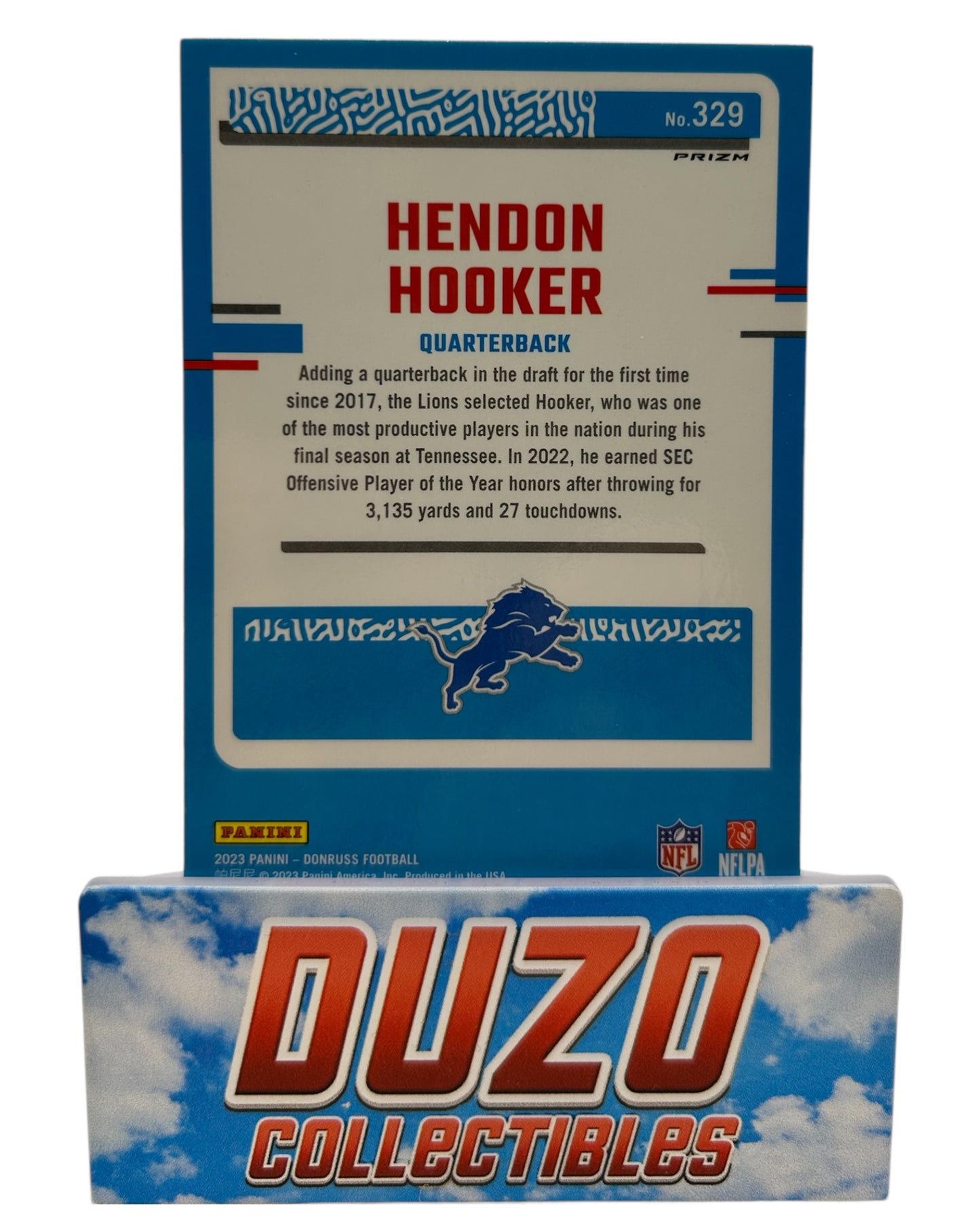 Hendon Hooker Pink Rated Rookie 2023 Panini Donruss No.329