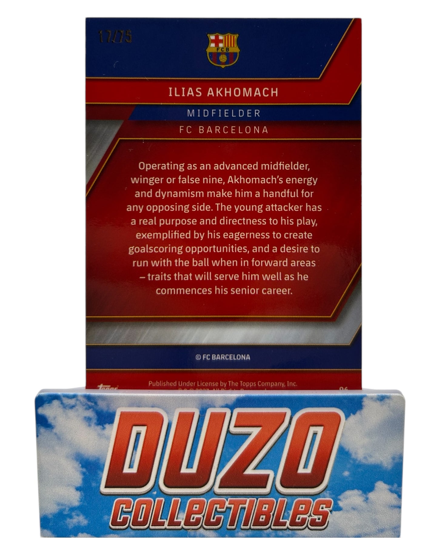 Ilias Akhomach Blue /75 2023 FC Barcelona Set No.96