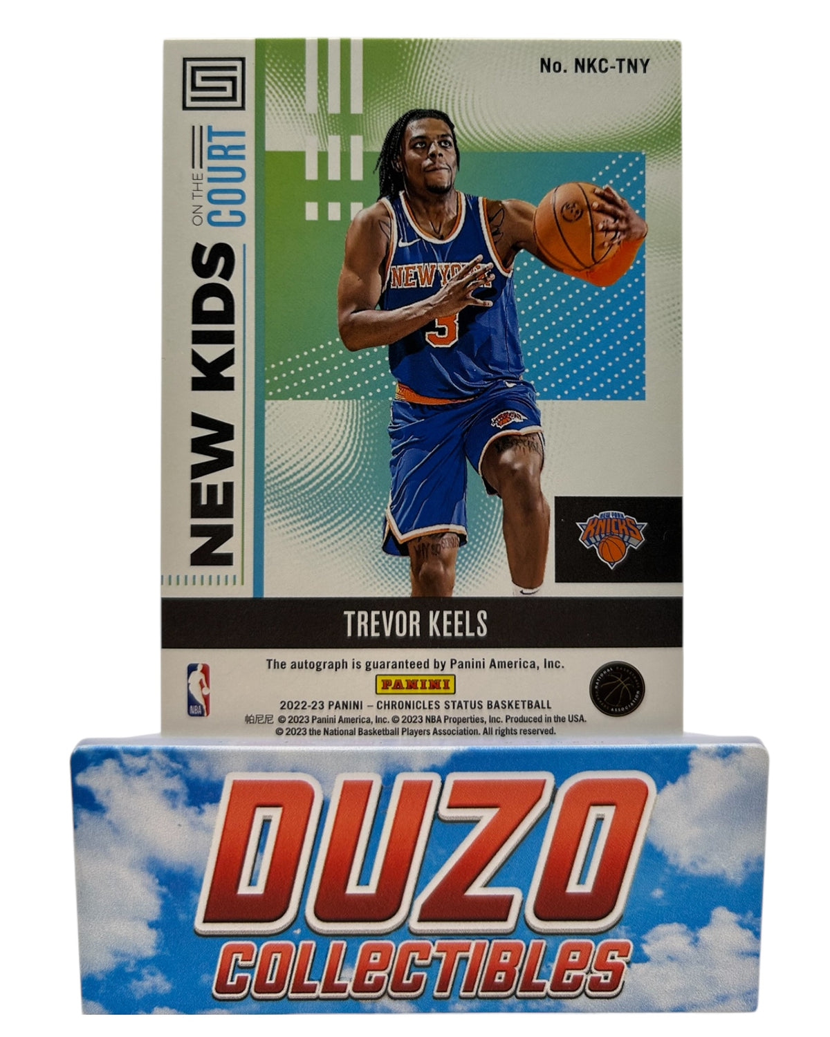 Trevor Keels Rookie Autograph New Kids On the Court 2022-23 Panini Chronicles Status No.NKC-TNY