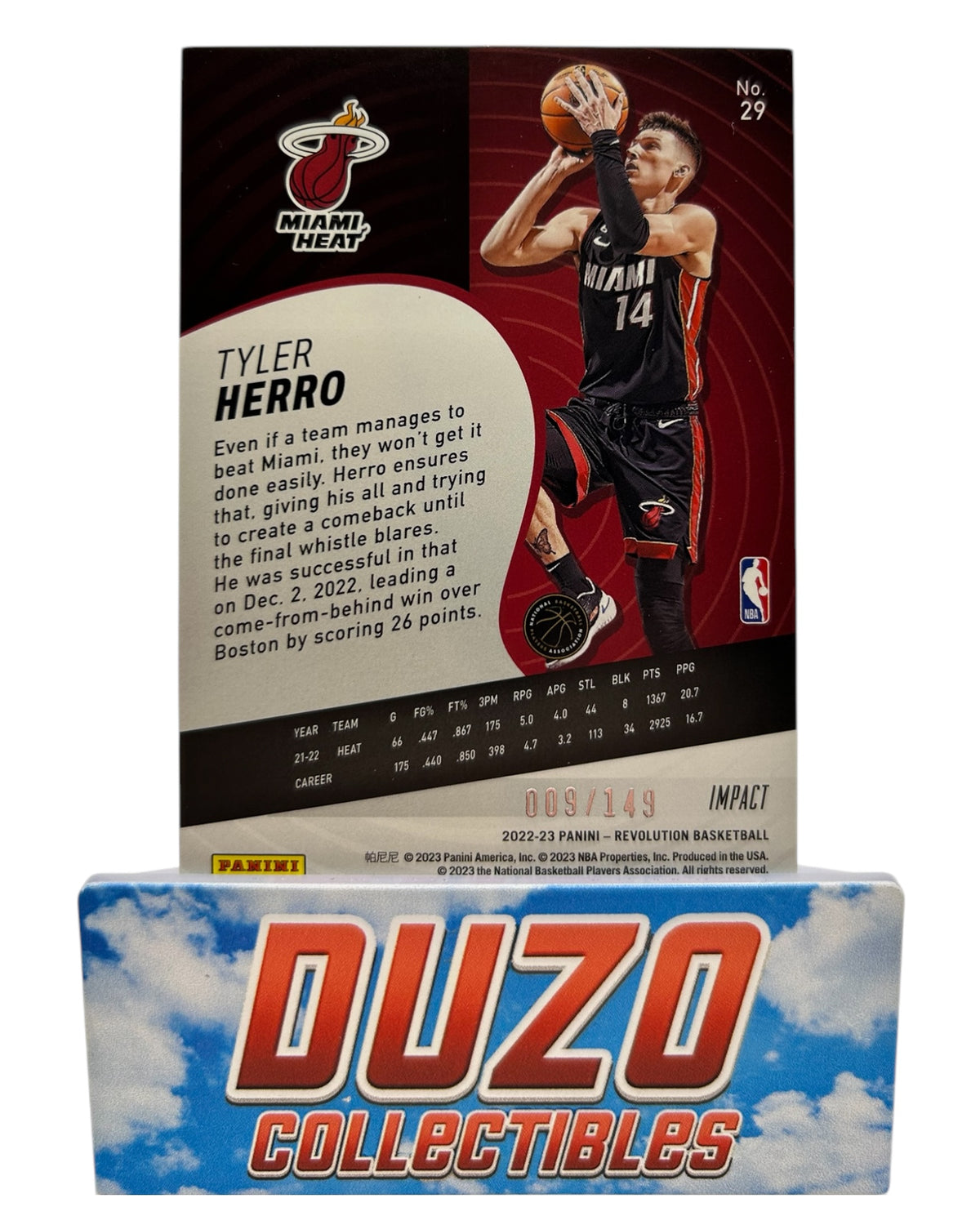 Tyler Herro /149 2022-23 Panini Revolution No.29