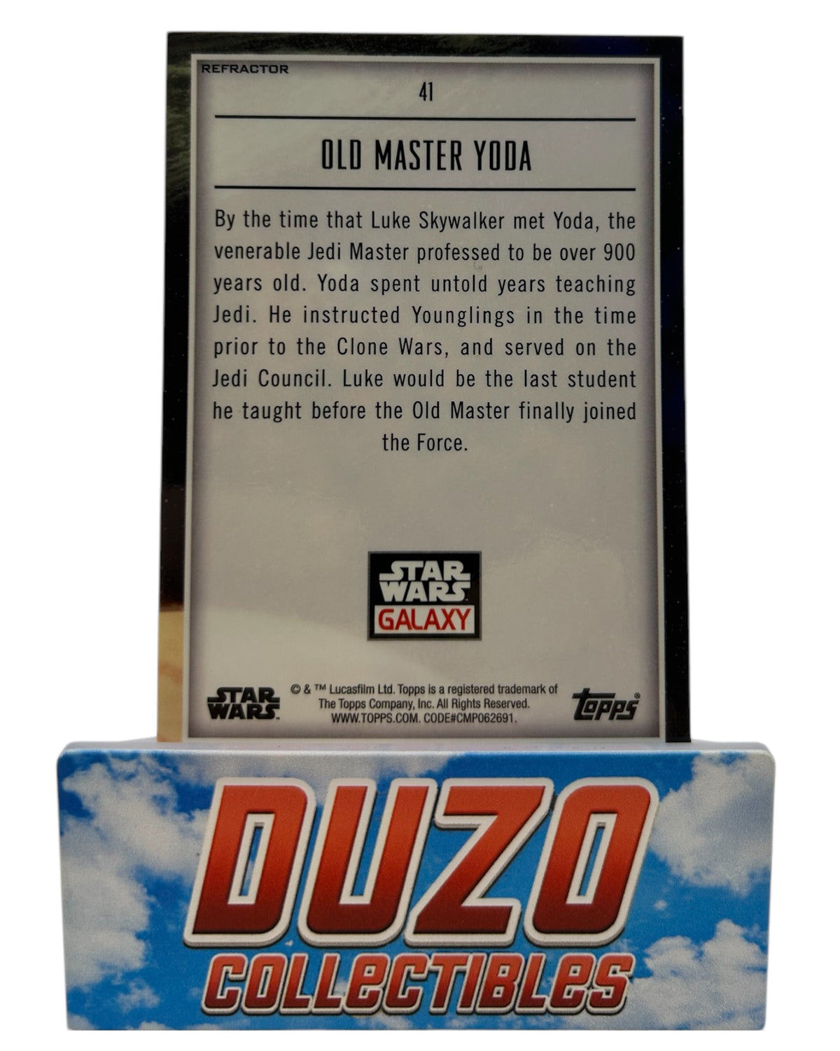 Old Master Yoda Refractor No.41 2023 Topps Star Wars Galaxy