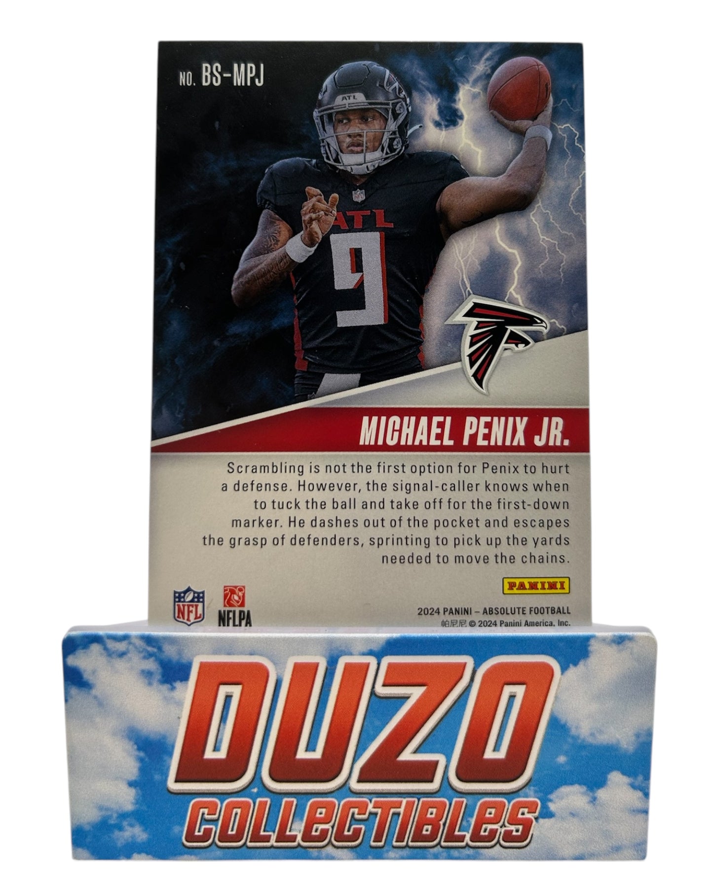 Michael Penix Jr. Rookie By Storm 2024 Panini Absolute No.BS-MPJ