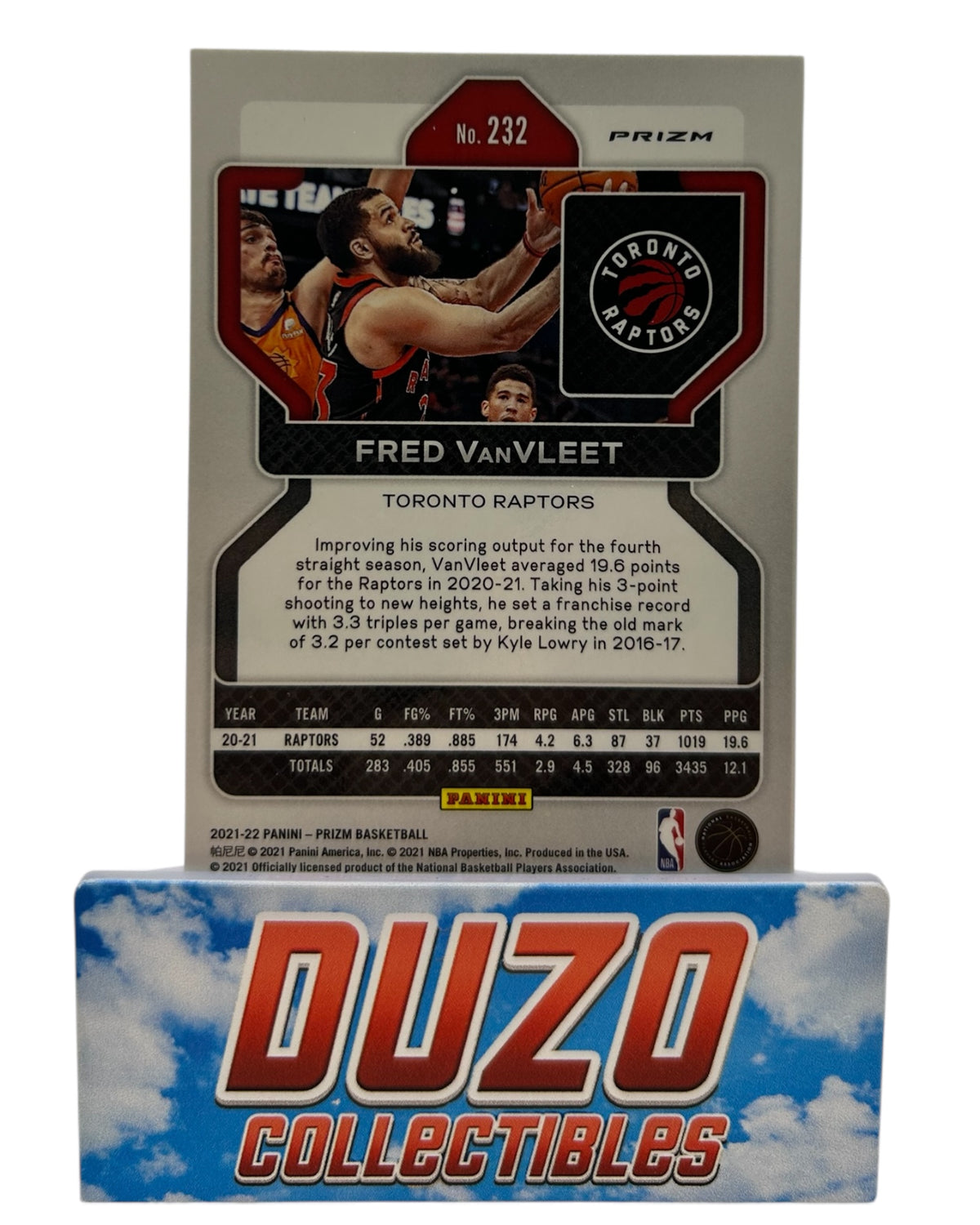 Fred VanVleet NBA 75th Anniversary Diamonds 2021-22 Panini Prizm No.232