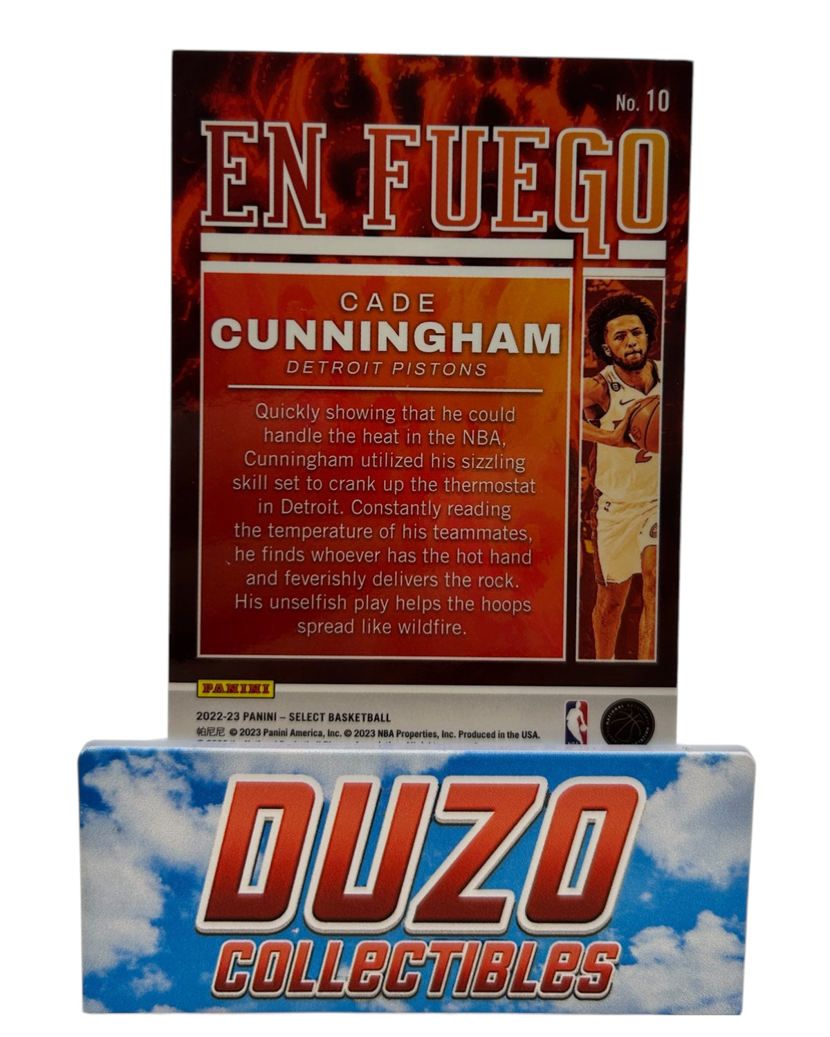 Cade Cunningham En Fuego 2022-23 Panini Select No.10
