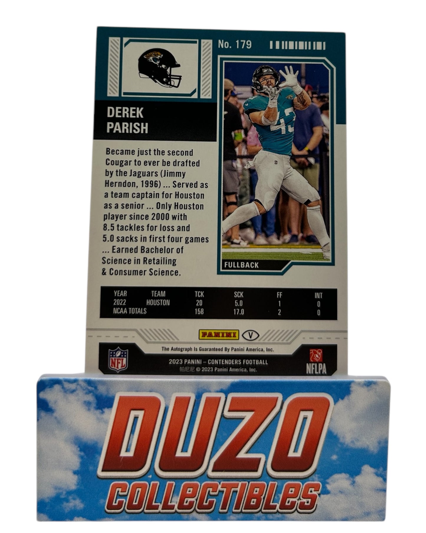 Derek Parish Rookie Playoff Ticket Auto /149 2023 Panini Contenders No.179