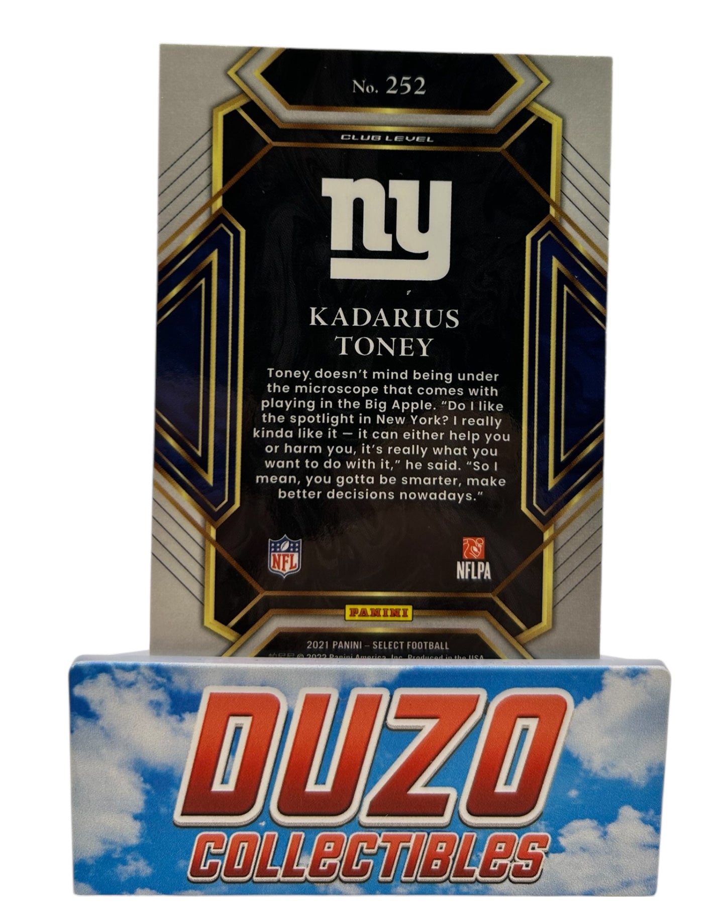 Kadarius Toney Rookie Club Level 2021 Panini Select No.252