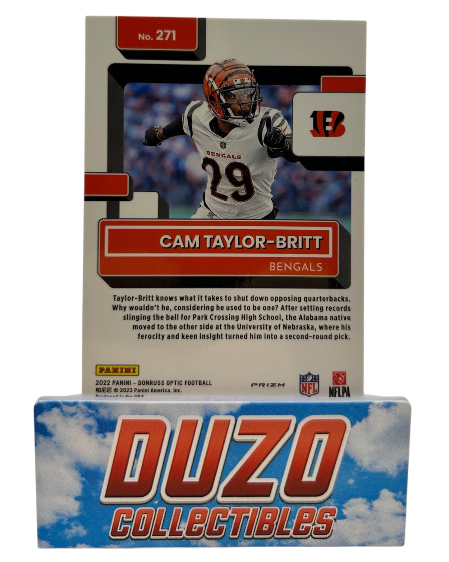 Cam Taylor-Britt Rated Rookie Silver 2022 Panini Donruss Optic No.271
