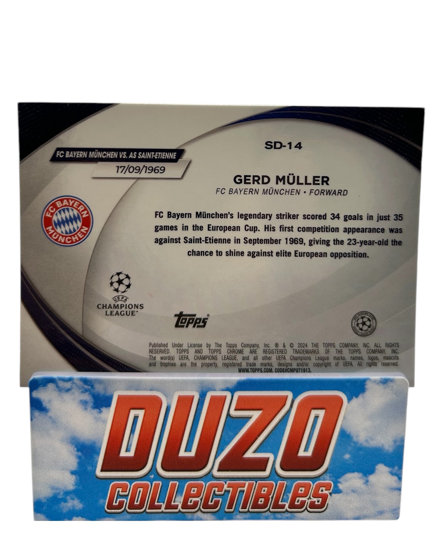 Gerd Müller Starball Debut Topps 2024 Topps UEFA No.SD-14