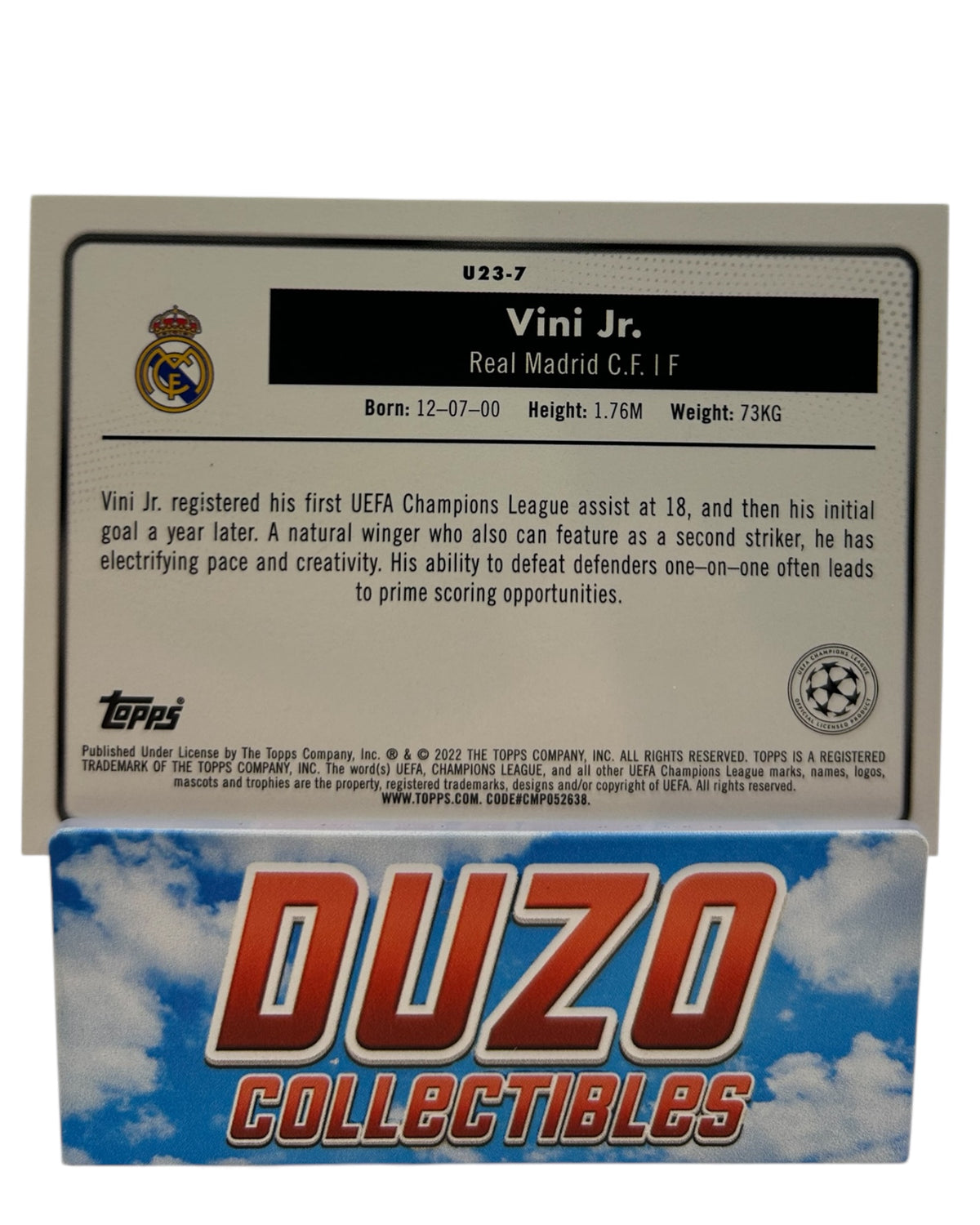 Vinicius Jr. U23 Stars 2022 Topps Chrome Merlin No.U23-7