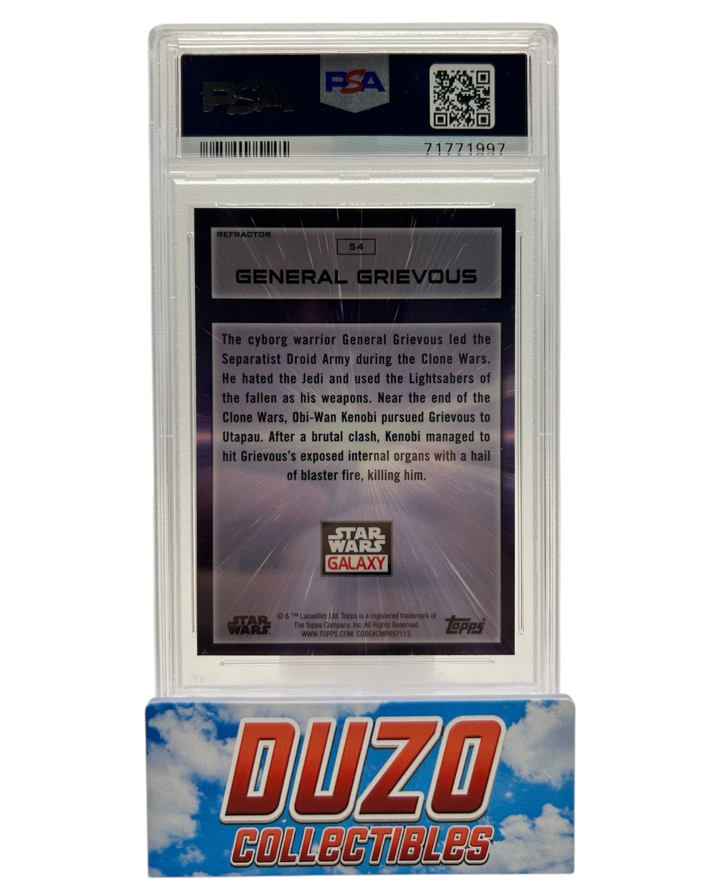 General Grievous Refractor 2022 Star Wars Galaxy No.54 PSA 10