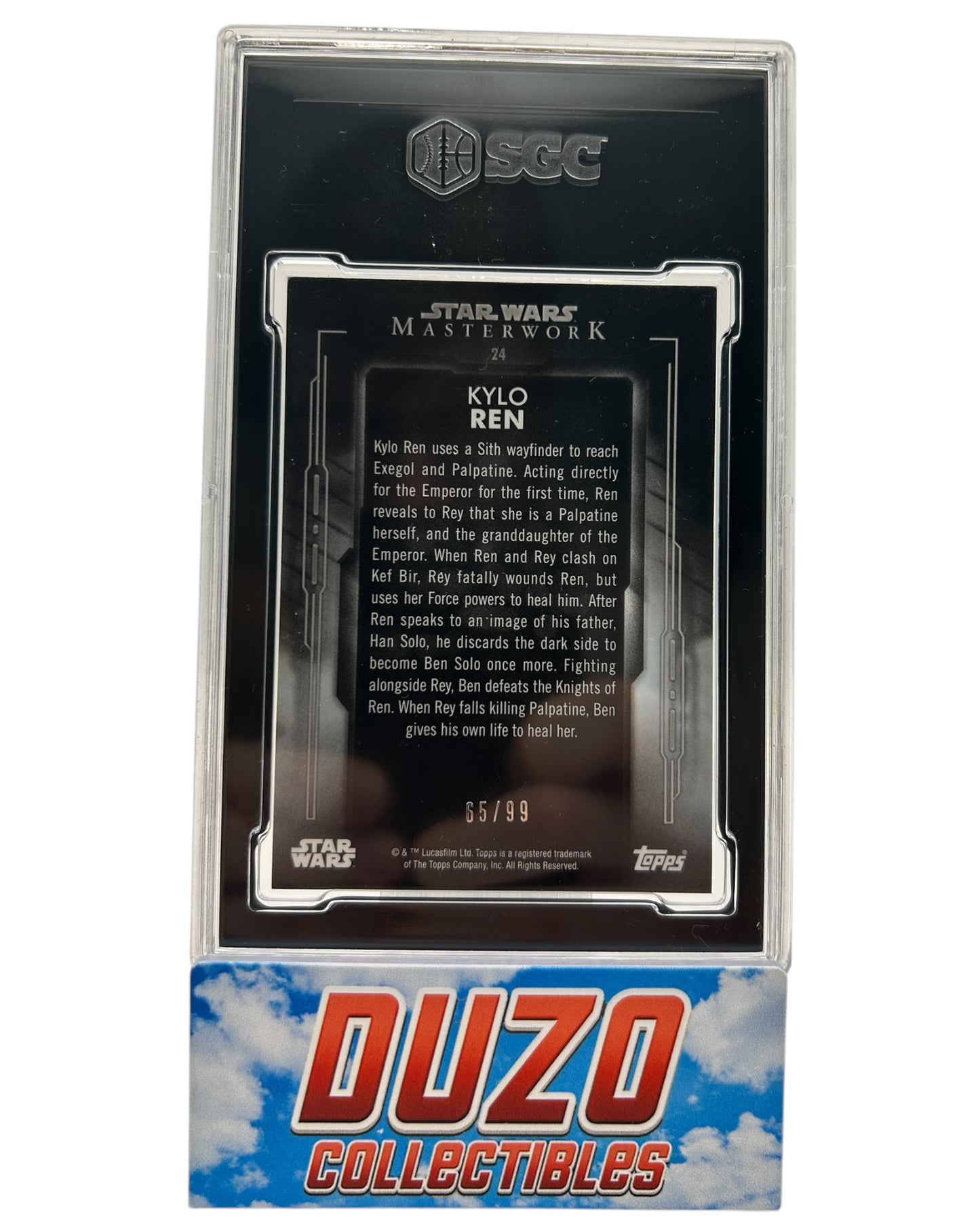 Kylo Ren Green /99 2020 Topps Star Wars Masterwork No.24 SGC9