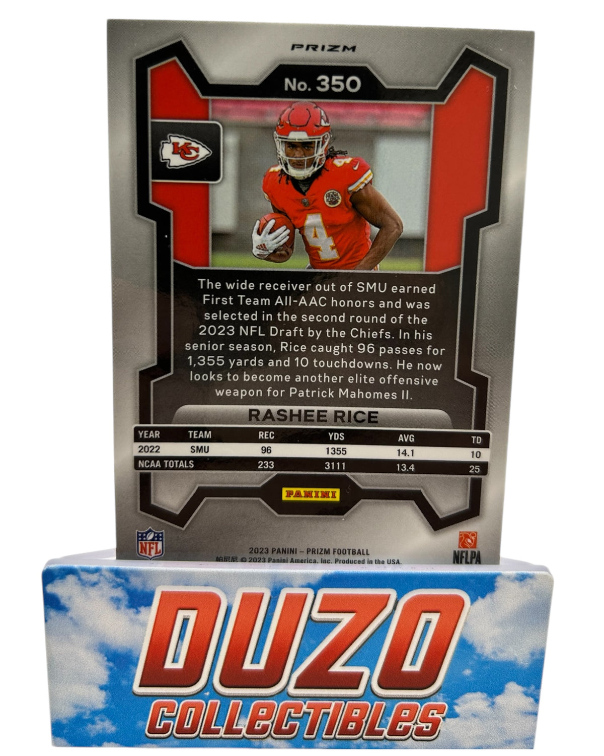 Rashee Rice Rookie Orange Lazer 2023 Panini Prizm No.350