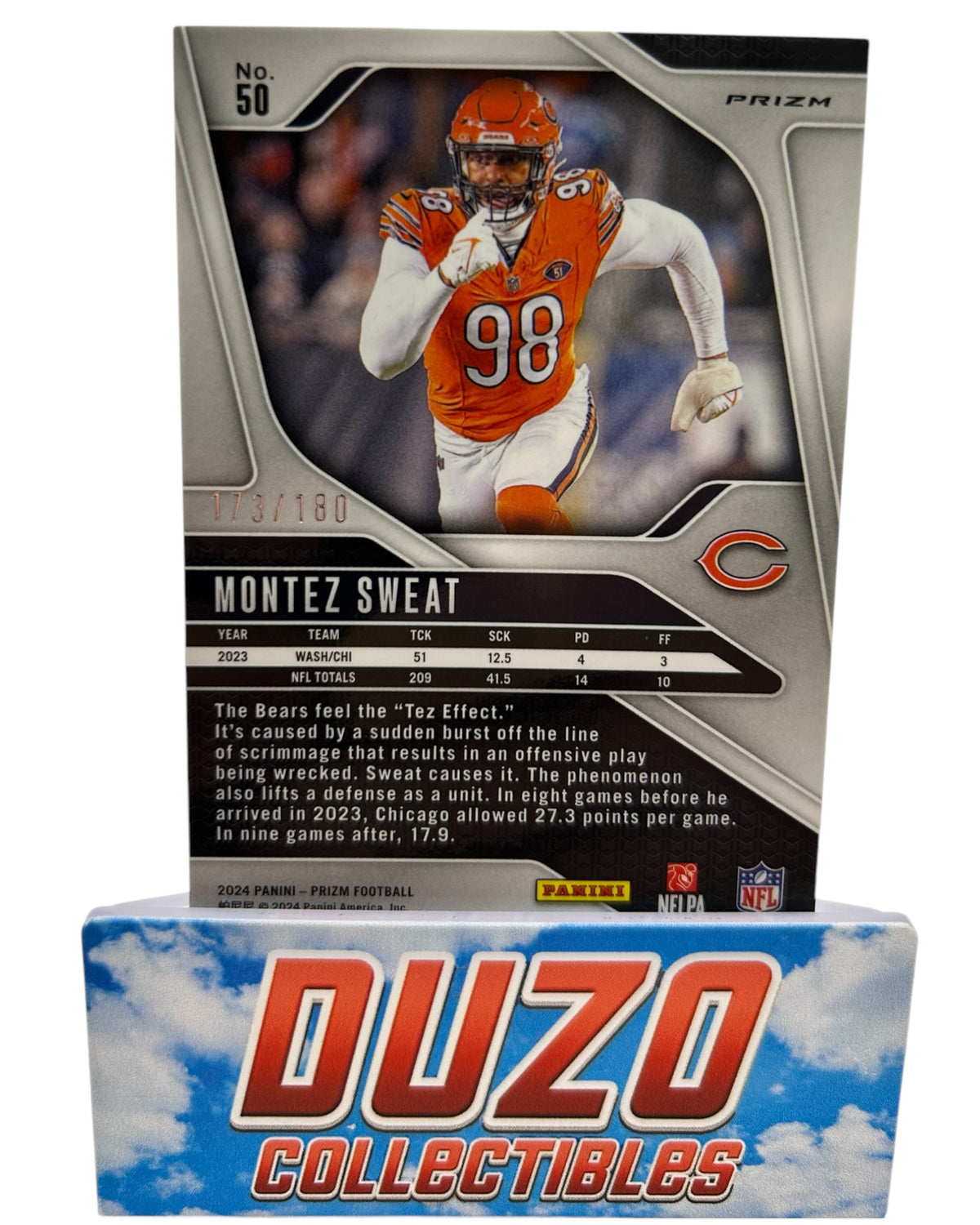 Montez Sweat Hyper 173/180 2024 Panini Prizm No.50