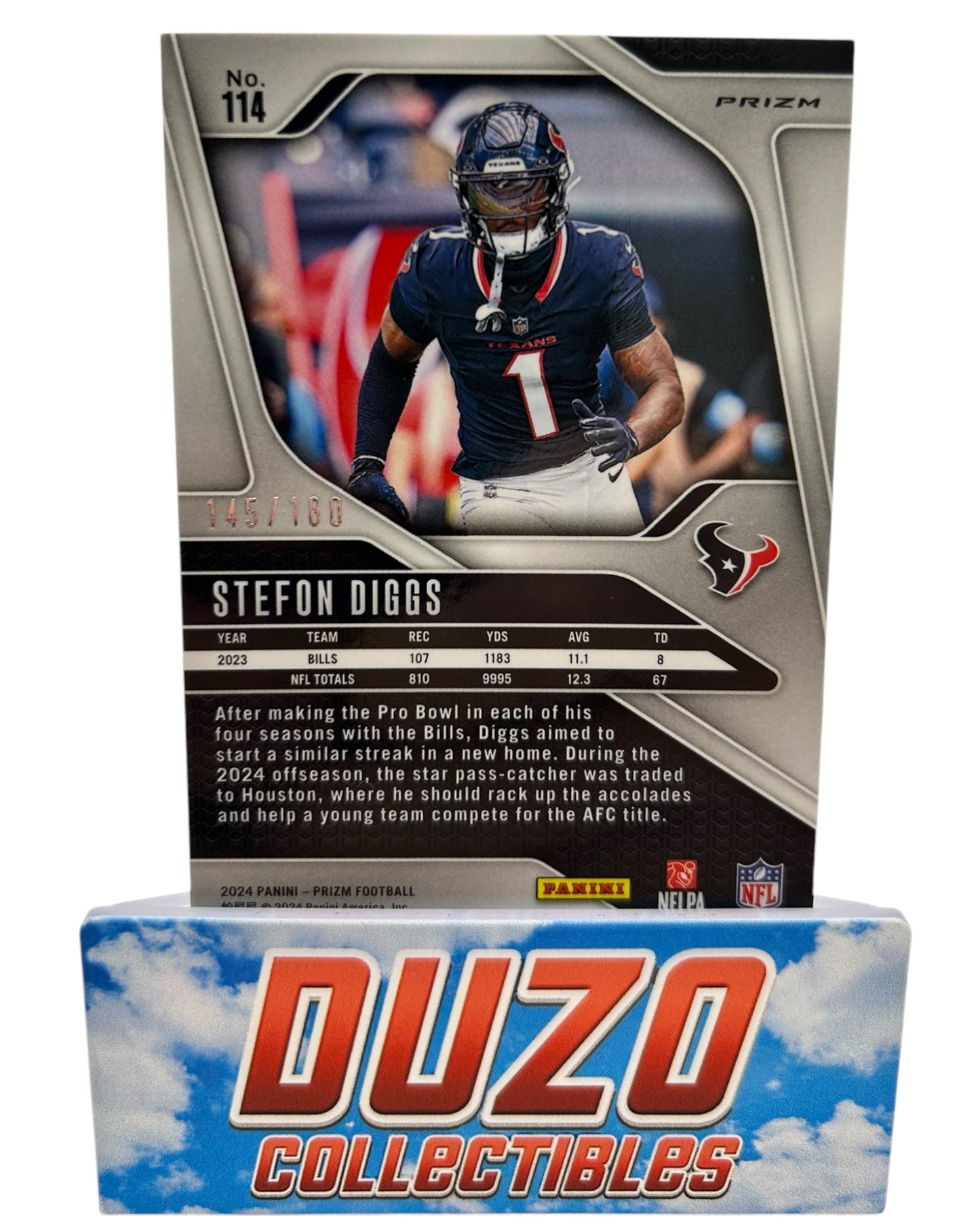 Stefon Diggs Hyper /180 2024 Panini Prizm No.114