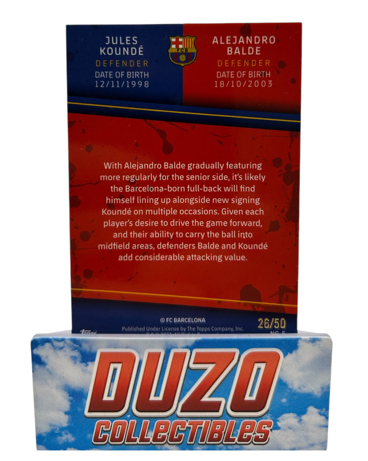 Alejandro Balde & Jules Kounde Nou Generation /50 NG-5 FC Barcelona Set 2023