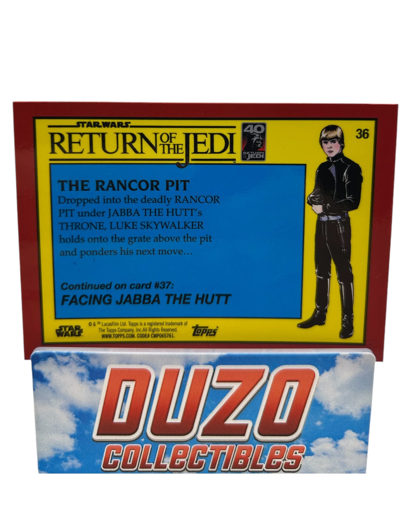 The Rancor Pit Red Cracked Ice 2023 Topps Sapphire Return of the Jedi No.36