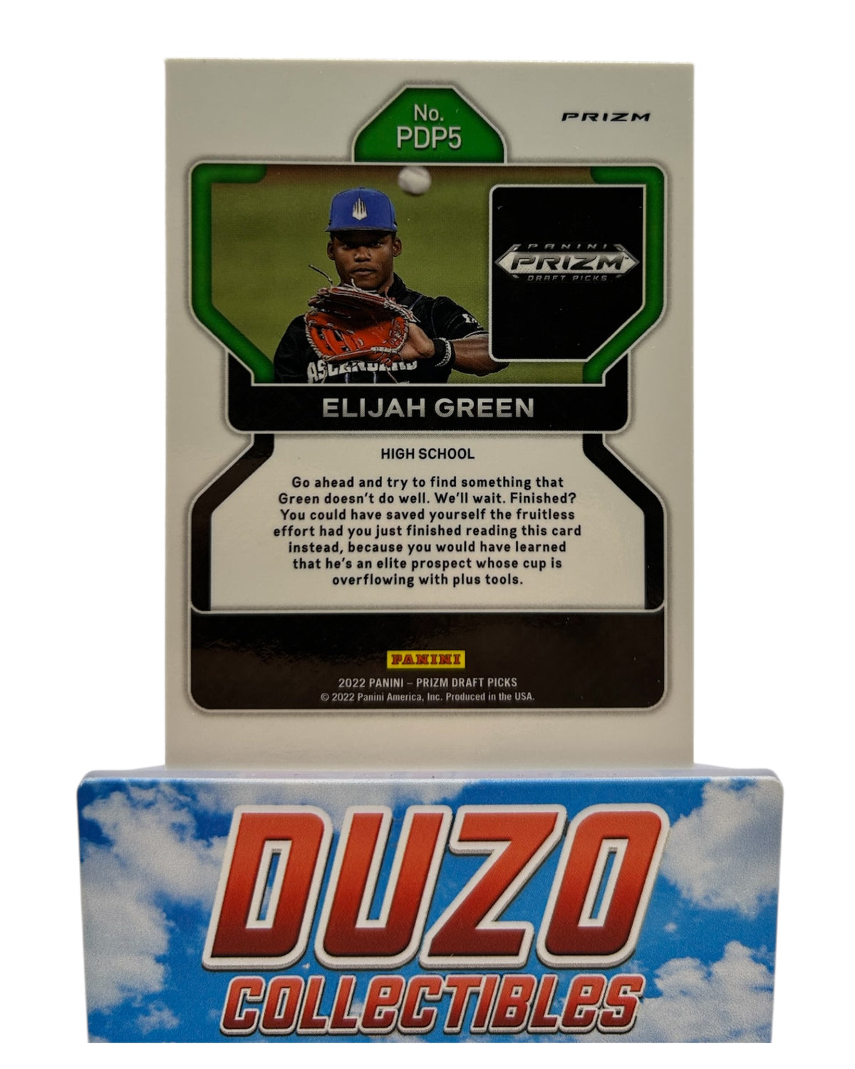 Elijah Green Pink Lazer Panini Prizm Draft Picks 2022 No. PDP5