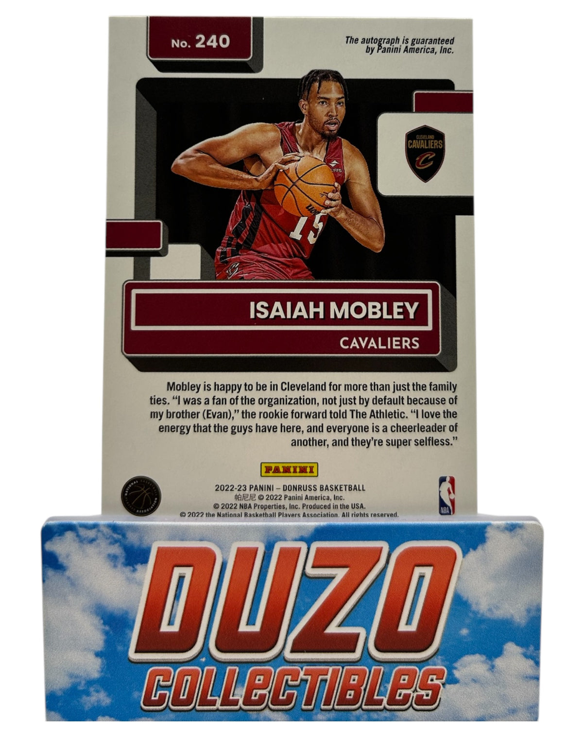 Isaiah Mobley Rated Rookie Mojo Autograph 2022-2023 Panini Donruss No.240