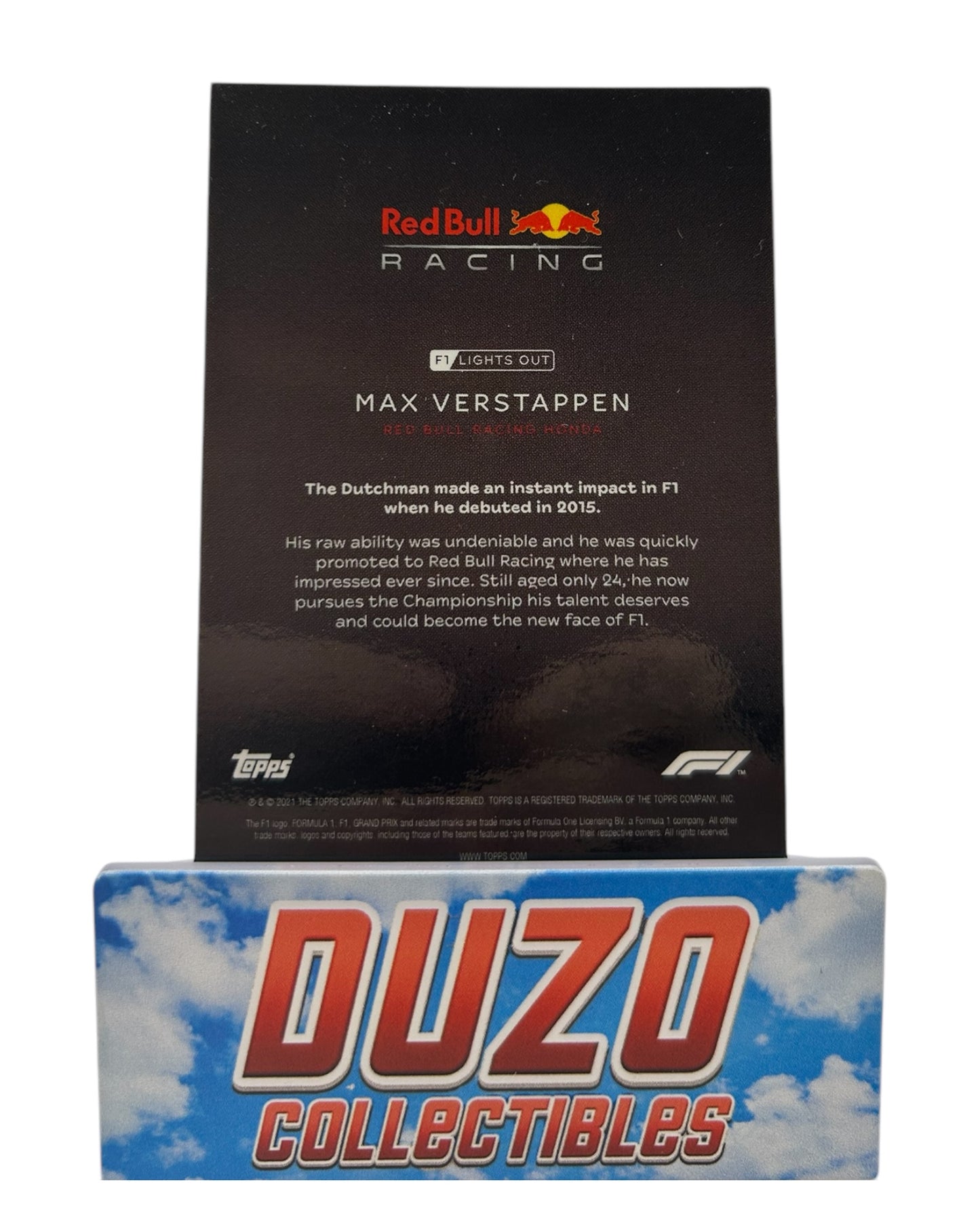 Max Verstappen Lights Out Portrait Topps 2021