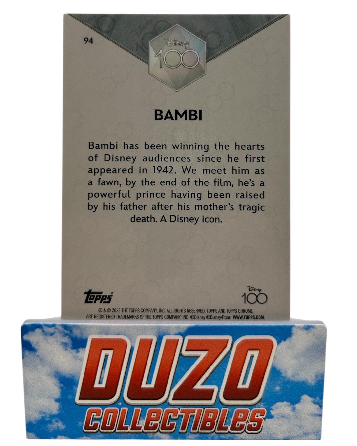 Bambi Cracked Ice /100 Disney Topps Chrome 2024 No.94