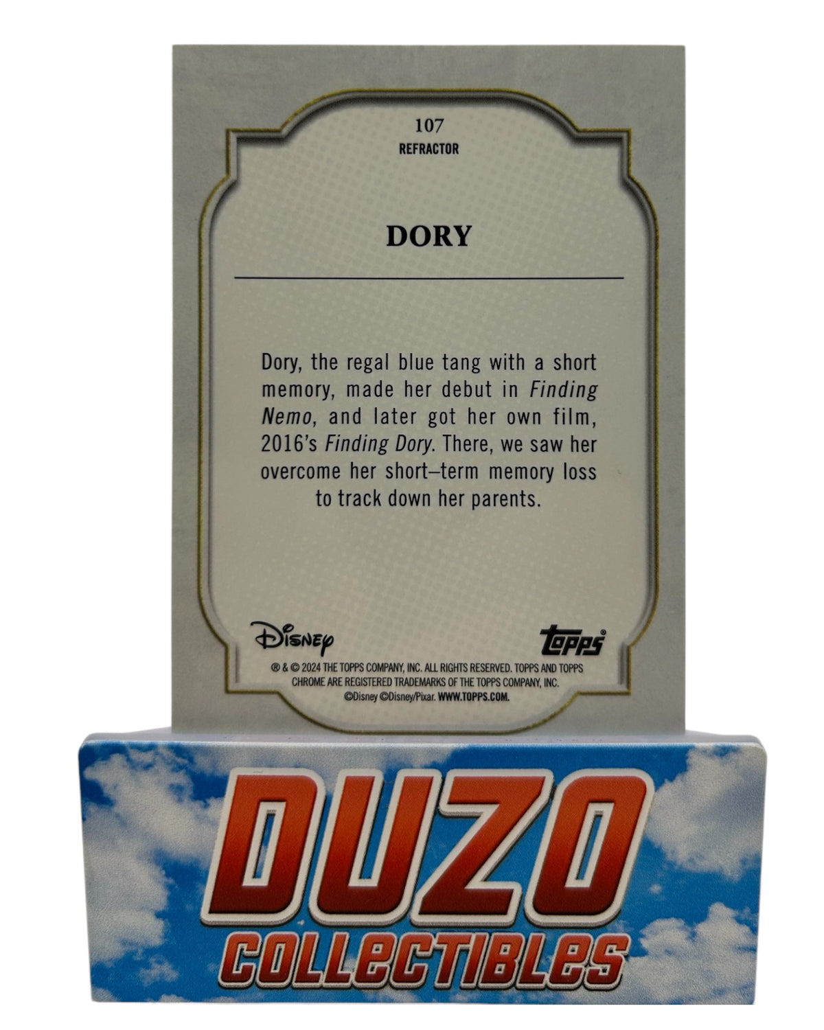 Dory Refractor Disney Pixar Topps Chrome 2024 No.107