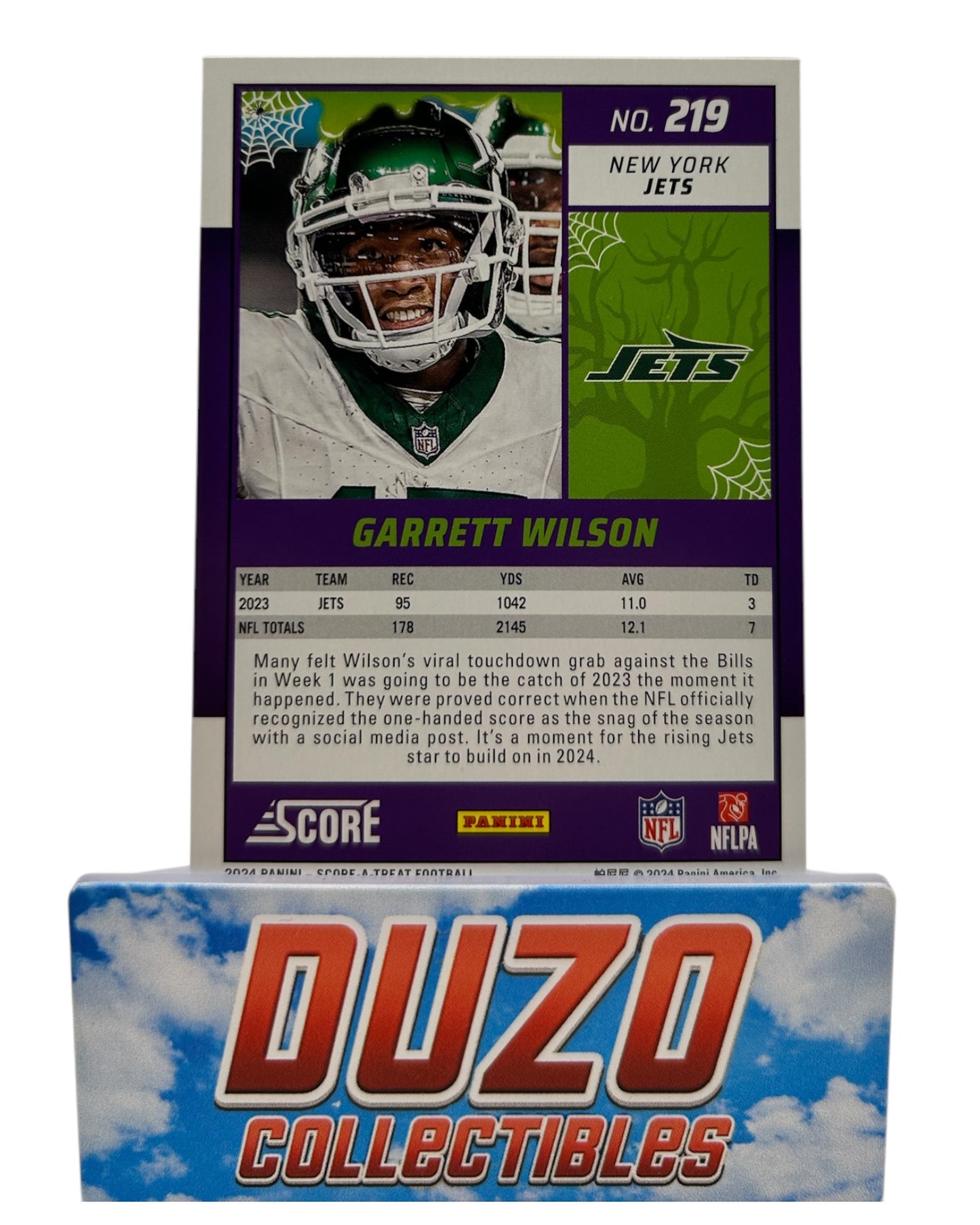 Garrett Wilson Orange Pumpin Panini Score a Treat 2024 No.219