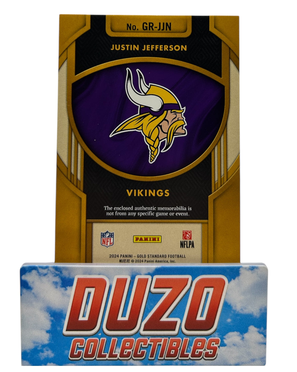 Justin Jefferson Gold Rush Patch /299 Panini Gold Standard 2024 No.GR-JJN