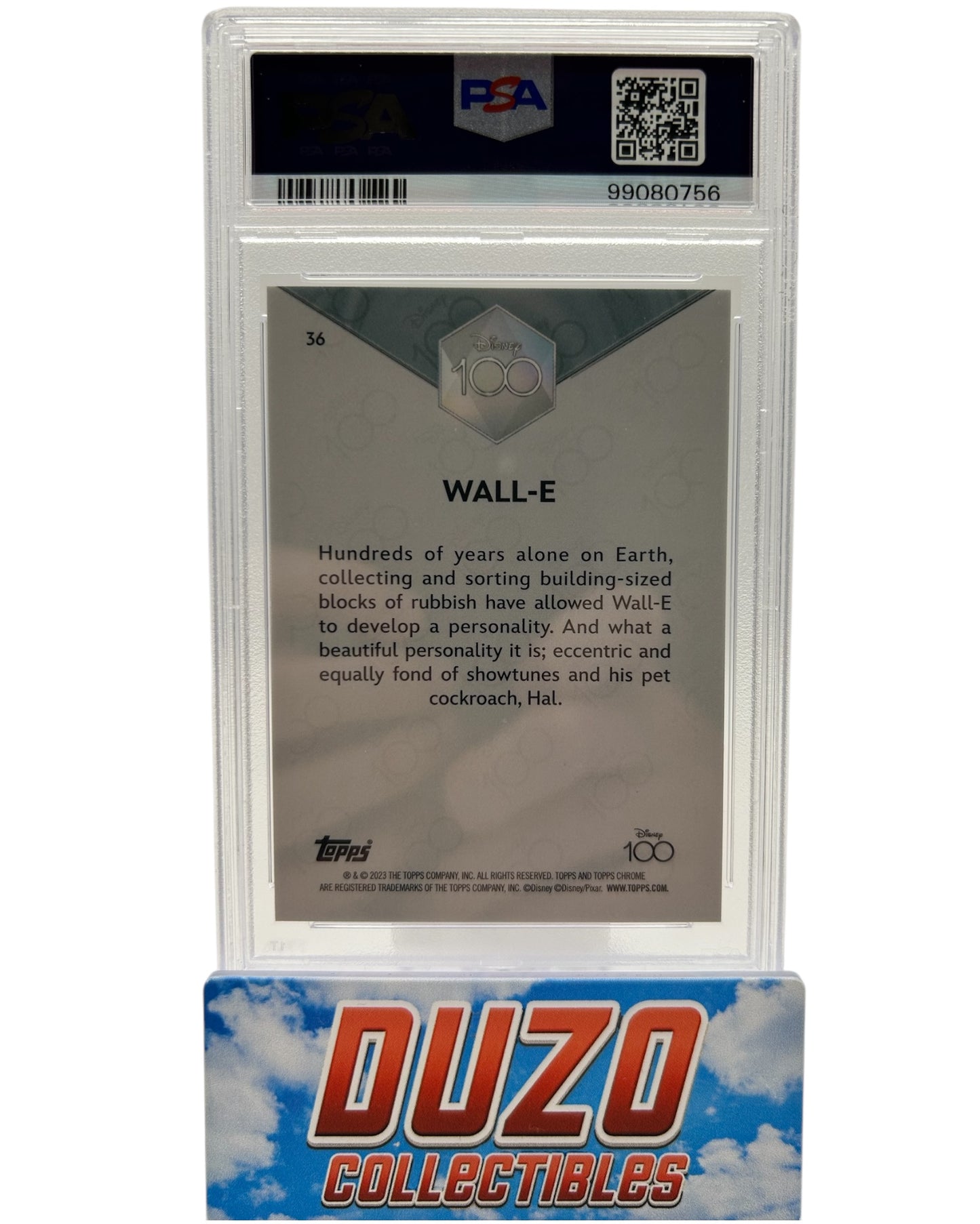 Wall-E Purple /299 2023 Disney 100 Topps Chrome PSA9 No.36