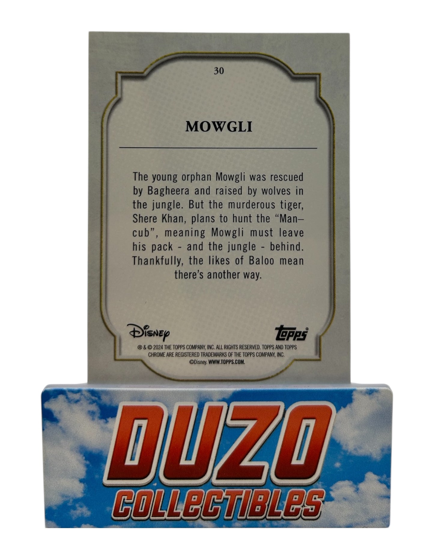 Mowgli Sapphire Blue Cracked Ice Disney Topps Chrome 2024 No.30