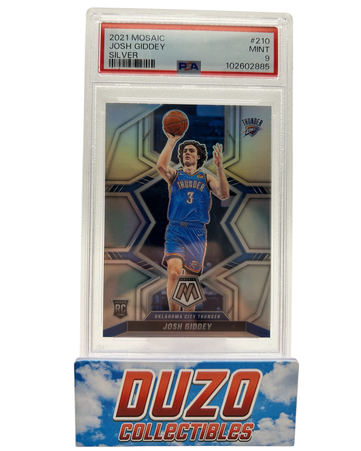 Josh Giddey Silver Rookie 2021 Mosaic No.210 PSA9