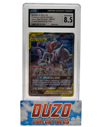 Mewtwo&Mew GX Black Star Promo Pokemon Partnership Tins No.SM191 CGC8.5